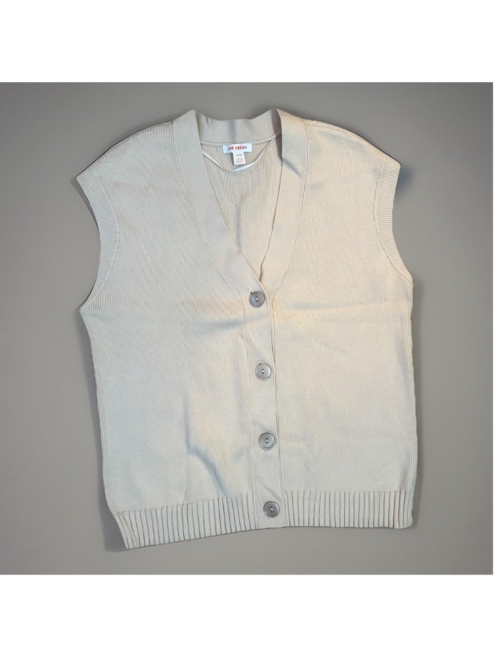 3 for $20 ✨ Joe Fresh Beige Button-Down Sweater Vest - XL